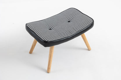Wooden Step Ottoman with Cushion Black