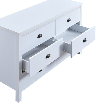 Safari 6-Drawer Dresser White