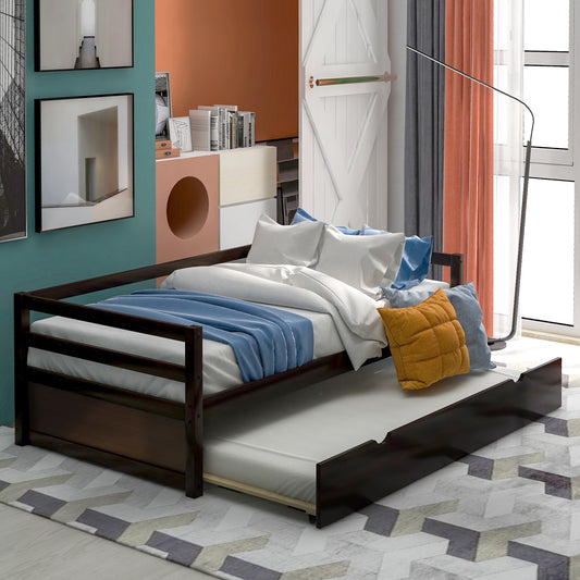 Espresso Twin Daybed with Trundle