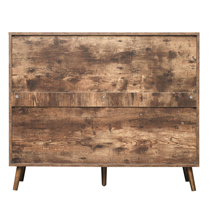 4-Door Freestanding Shoe Cabinet with Storage Shelves