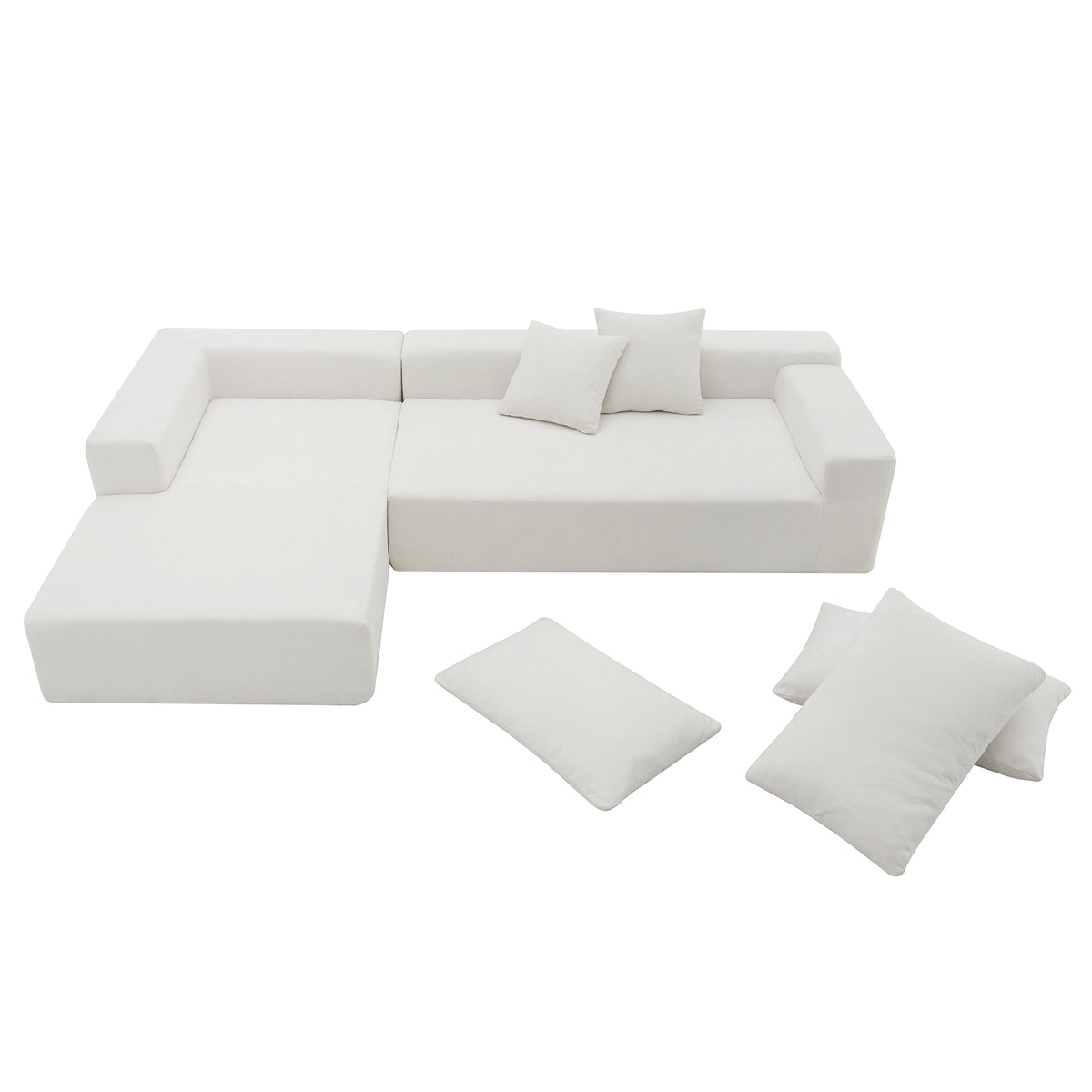 Modular Sectional Sofa – White Linen