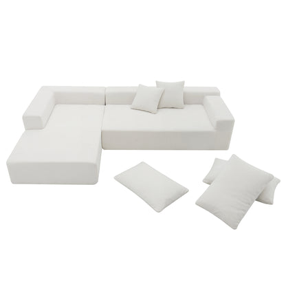 Modular Sectional Sofa – White Linen