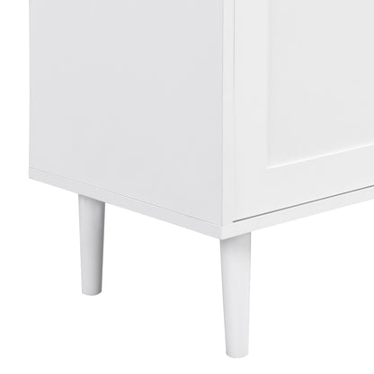 Elegant Shoe Cabinet with Adjustable Shelves White