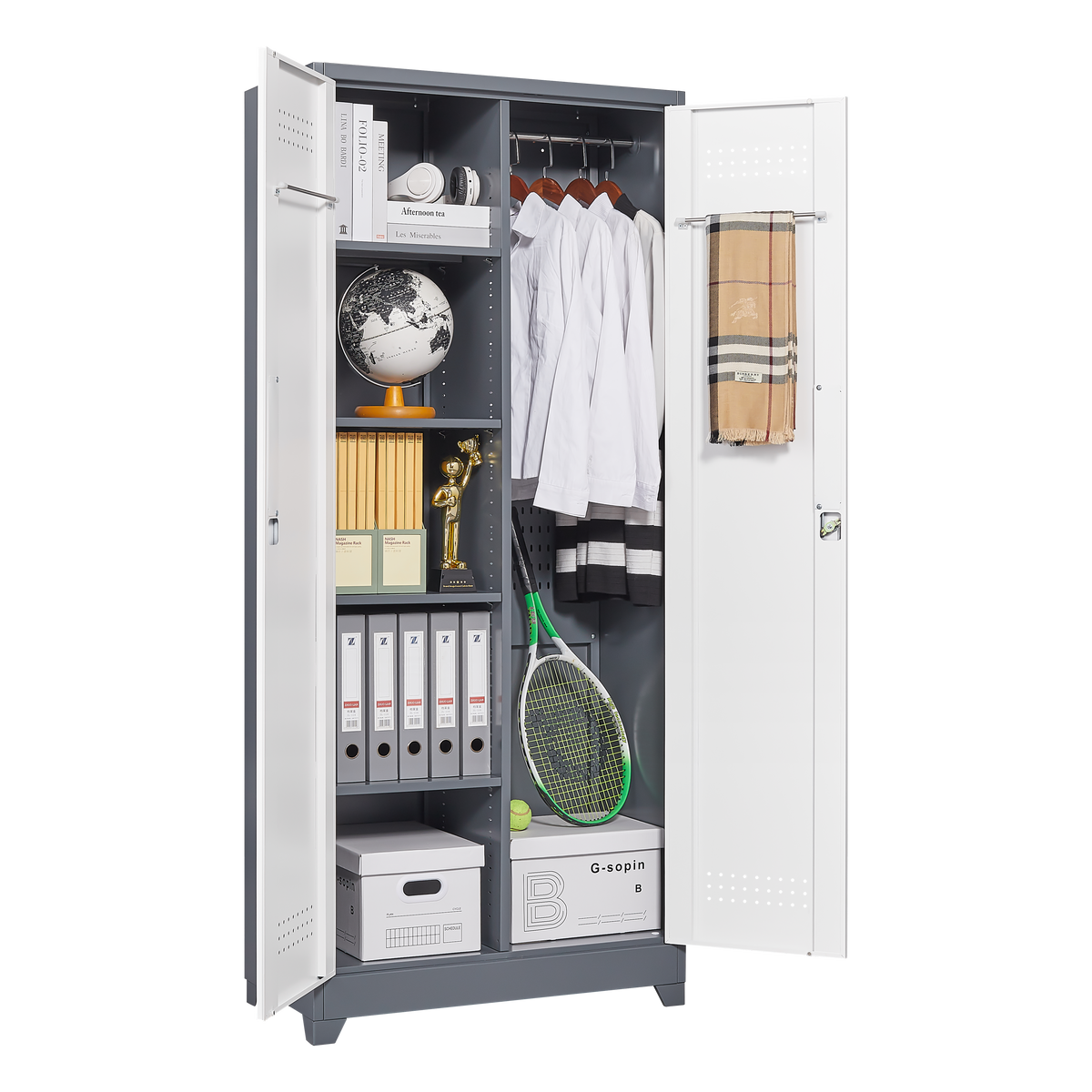 Industrial Metal Storage Cabinet with Lockable Doors