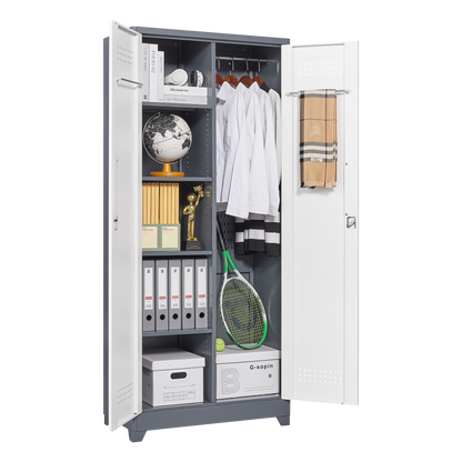 Industrial Metal Storage Cabinet with Lockable Doors