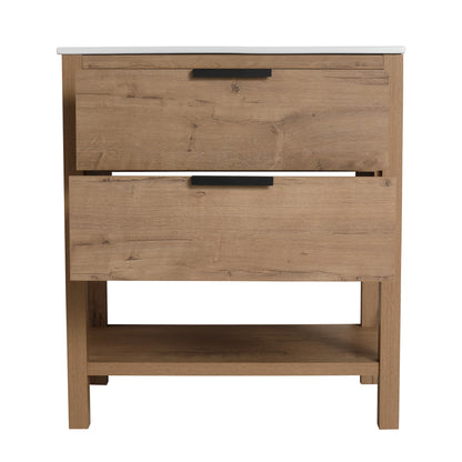 30-Inch Vanity with 2 Drawers White Finish