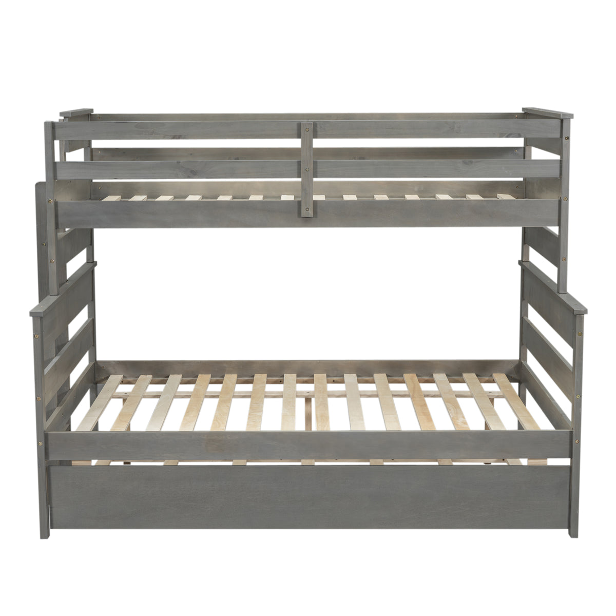 Twin Over Full Bunk Bed Gray
