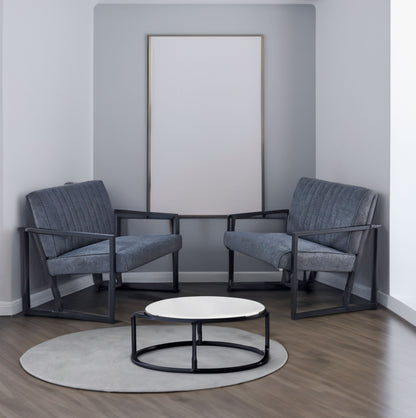 Grey Steel Armchair – Modern Dining
