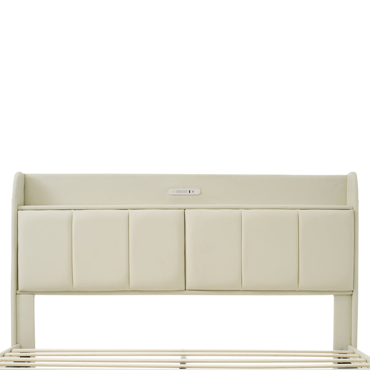Platform Bed with Sensor Light and USB Beige