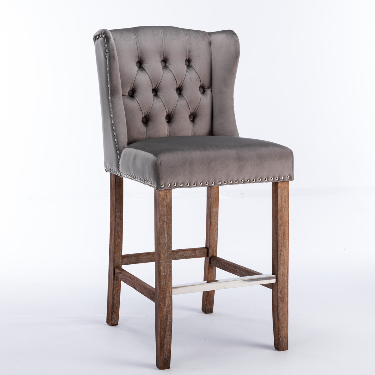 A&A Upholstered Bar Stools Set of 2