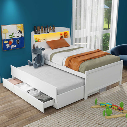 Twin Platform Bed White