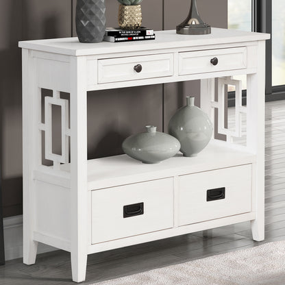Farmhouse Console Table Antique White