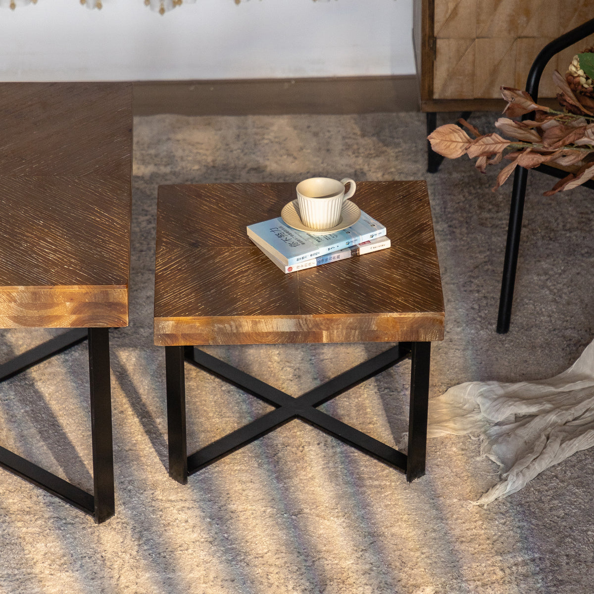 Retro Square Coffee Table Gold
