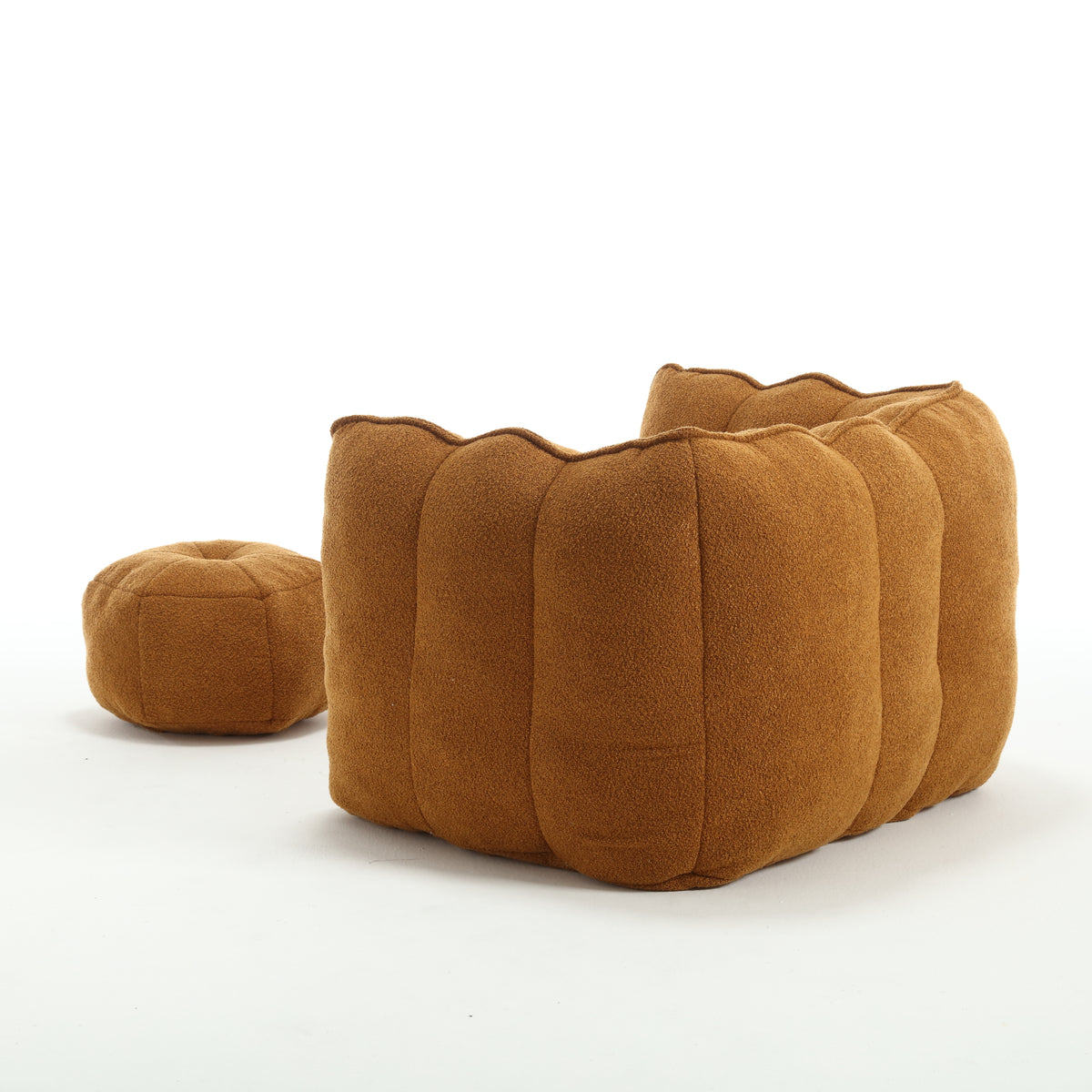 High Resilience Foam Bean Bag Sofa with Footrest