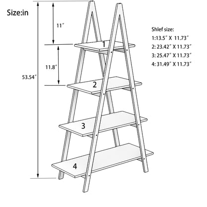 Oxford Bamboo Ladder Bookshelf