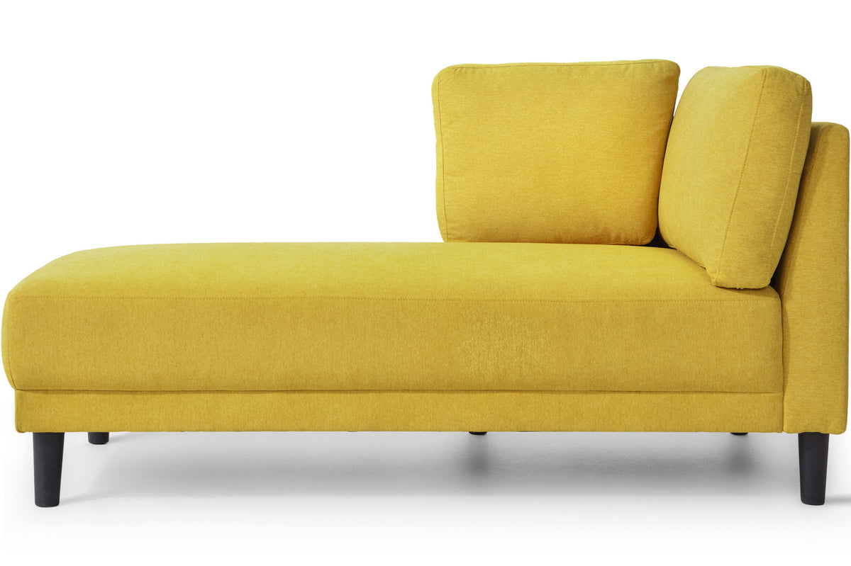 Mid-Century Fabric Chaise Lounge Beige