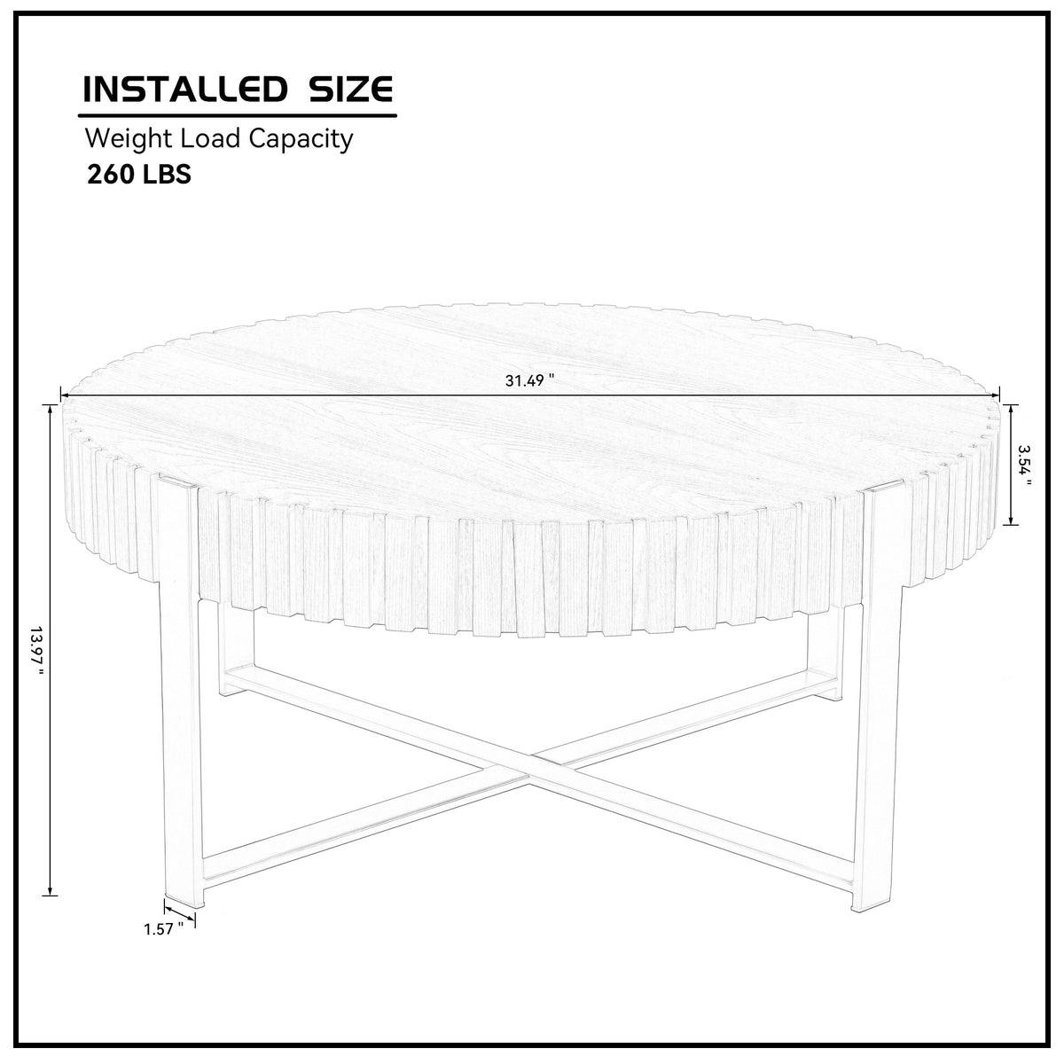Drum Coffee Table Black