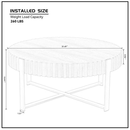 Drum Coffee Table Black