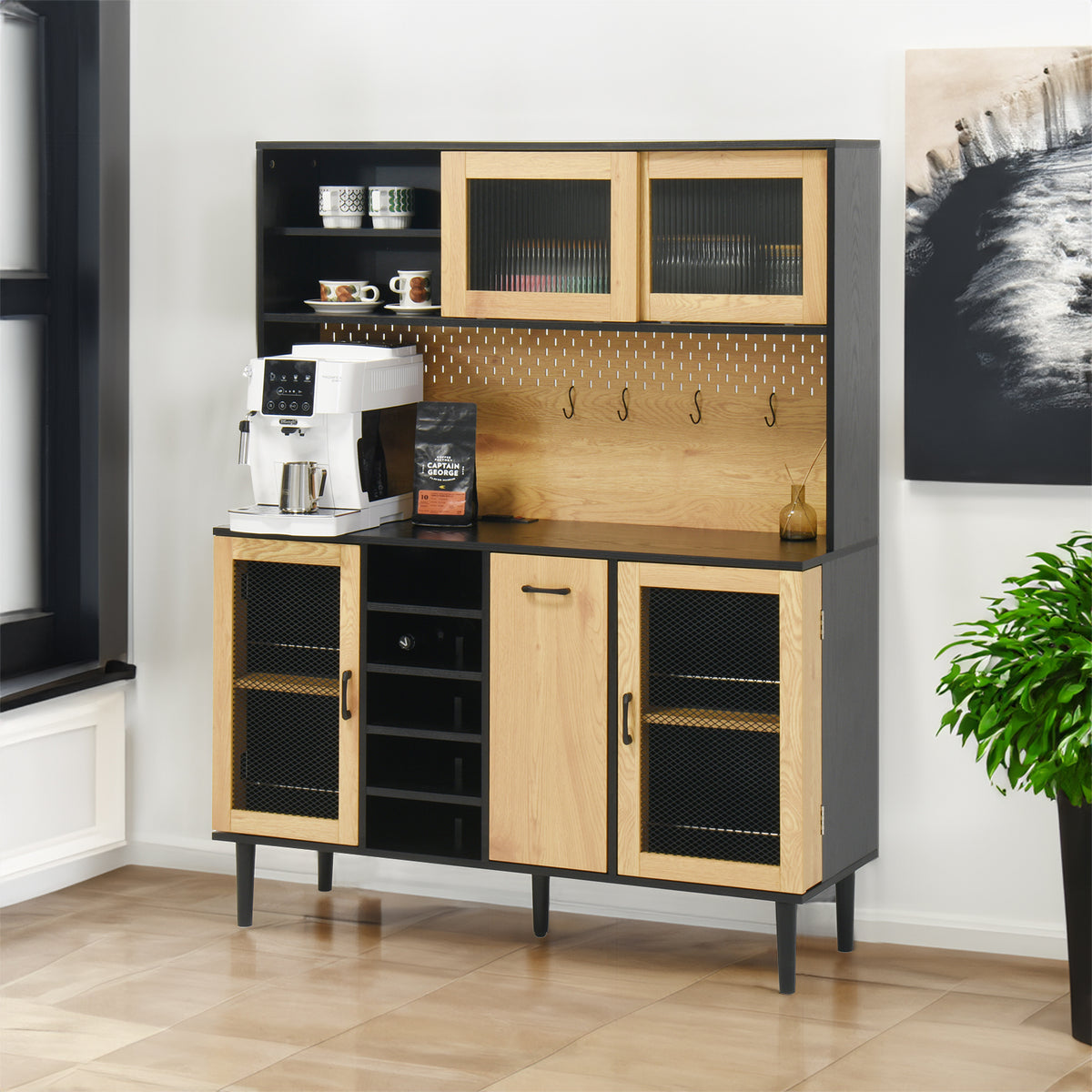 Buffet Storage Cabinet with Wine Rack