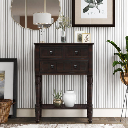 Console Table with Drawers Espresso