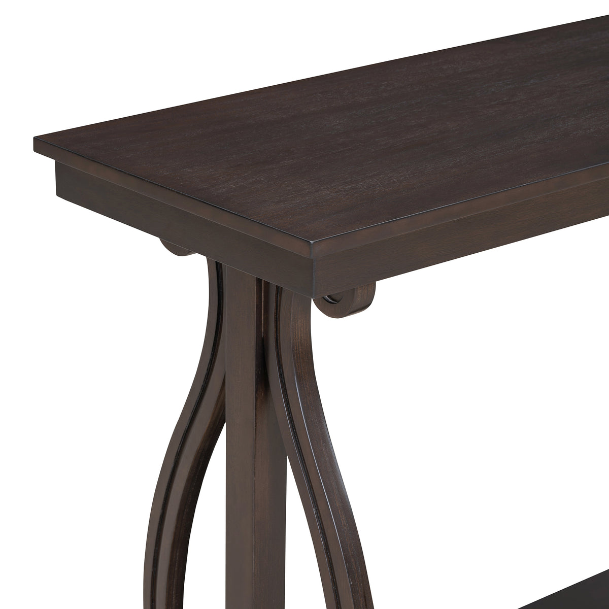 Rustic 48” Wood Console Table – Espresso