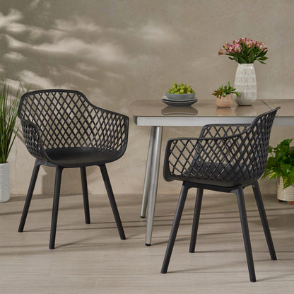 Poppy Fabric Accent Chair Gray