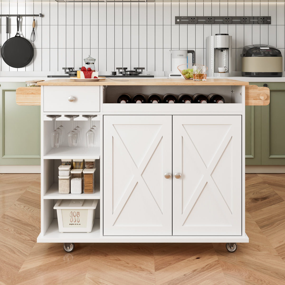 Kitchen Island Cart White Oak