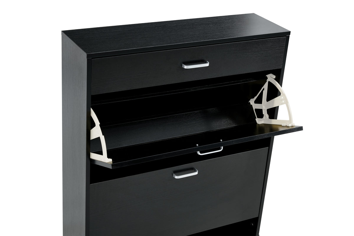 Grey Shoe Storage Cabinet