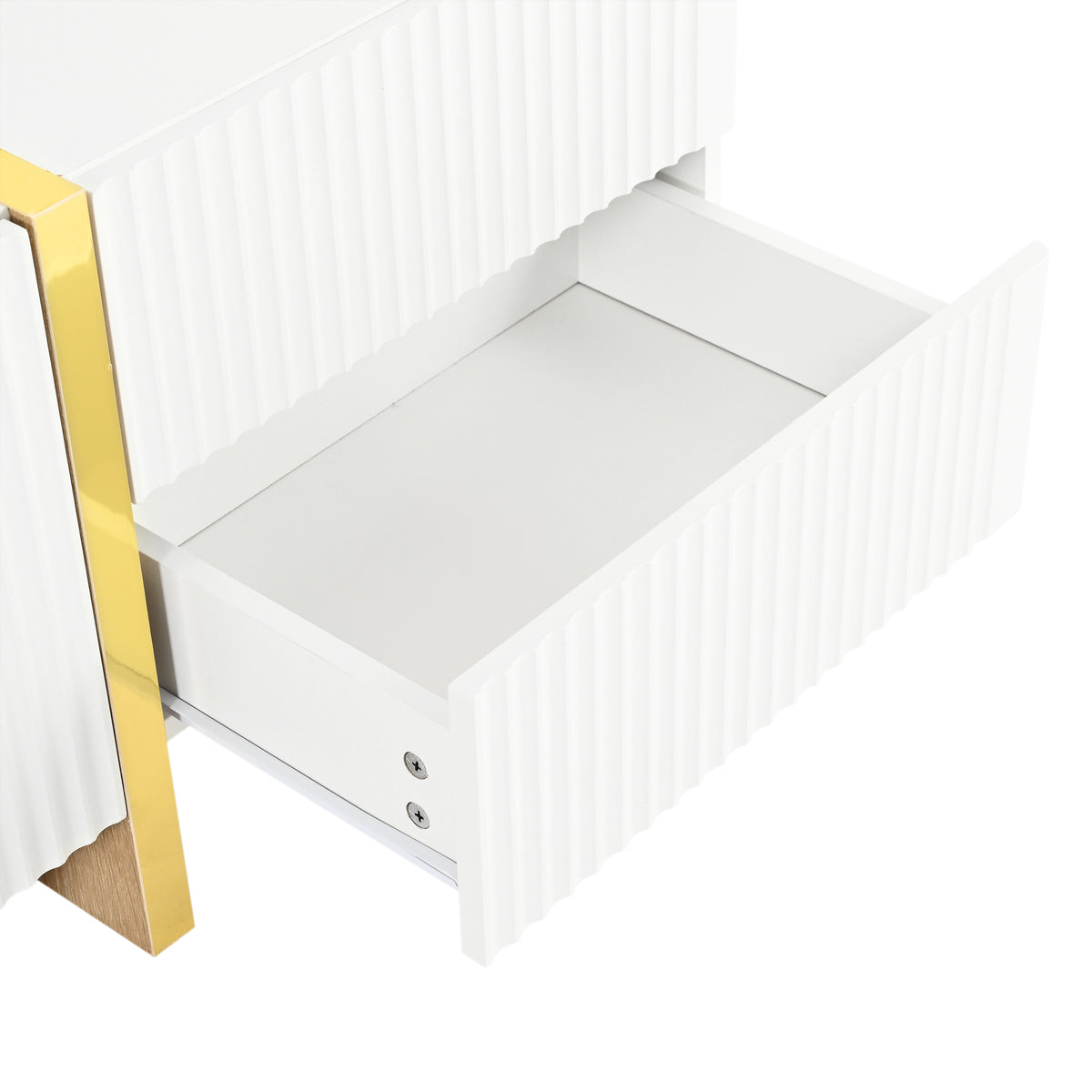 Luxury Fluted TV Stand White