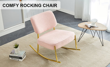 Velvet Rocking Lounge Chair – Cream