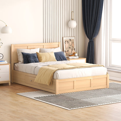 Full Wood Platform Bed