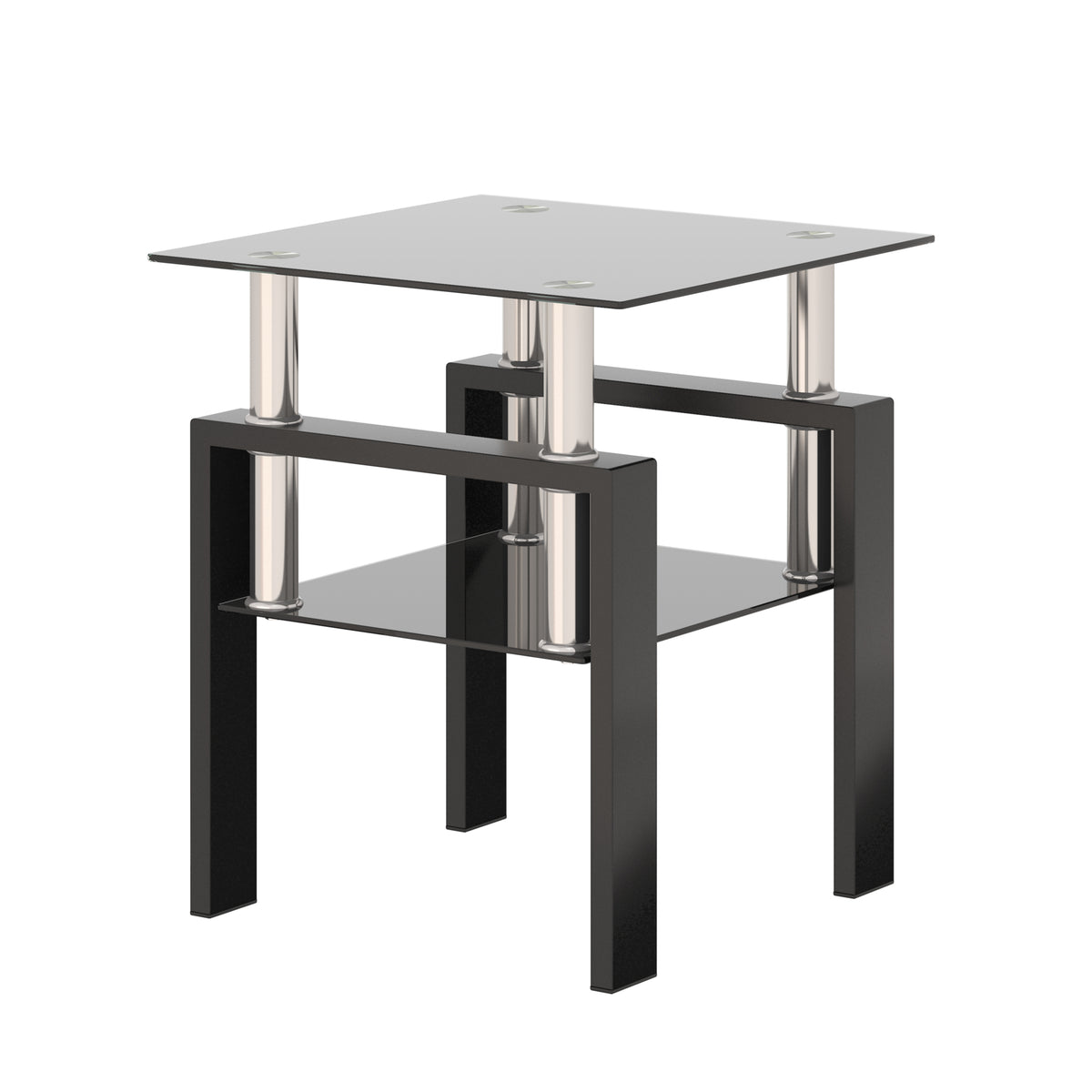 Black Glass Coffee Table – Square