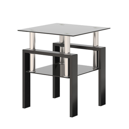 Black Glass Coffee Table – Square