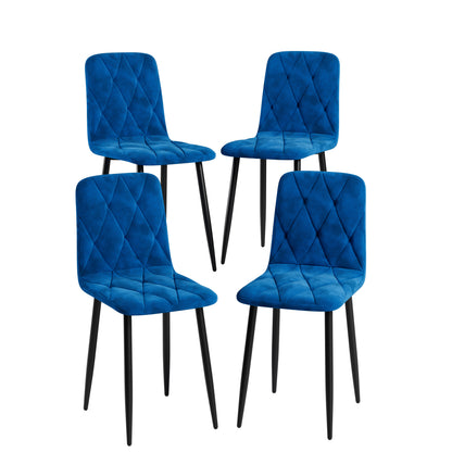 Velvet Dining Chair Set (4 pcs) – Modern Kitchen Style