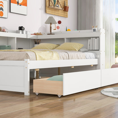 Full Storage Bed White