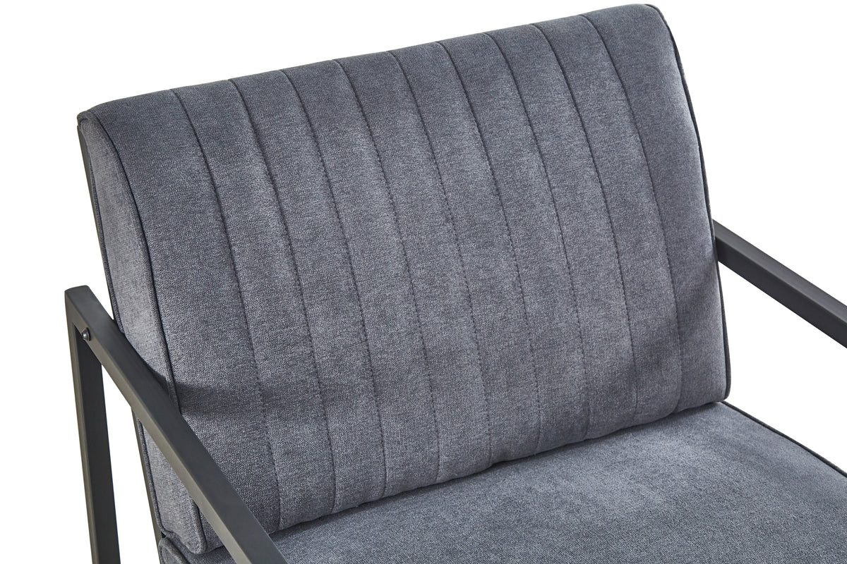 Grey Steel Armchair – Modern Dining