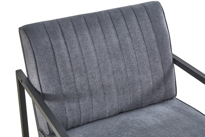 Grey Steel Armchair – Modern Dining