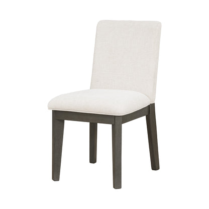 6-Piece Farmhouse Dining Set Beige Gray