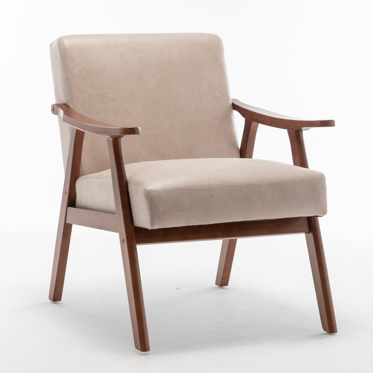 Oakwood Accent Armchair – Beige Linen