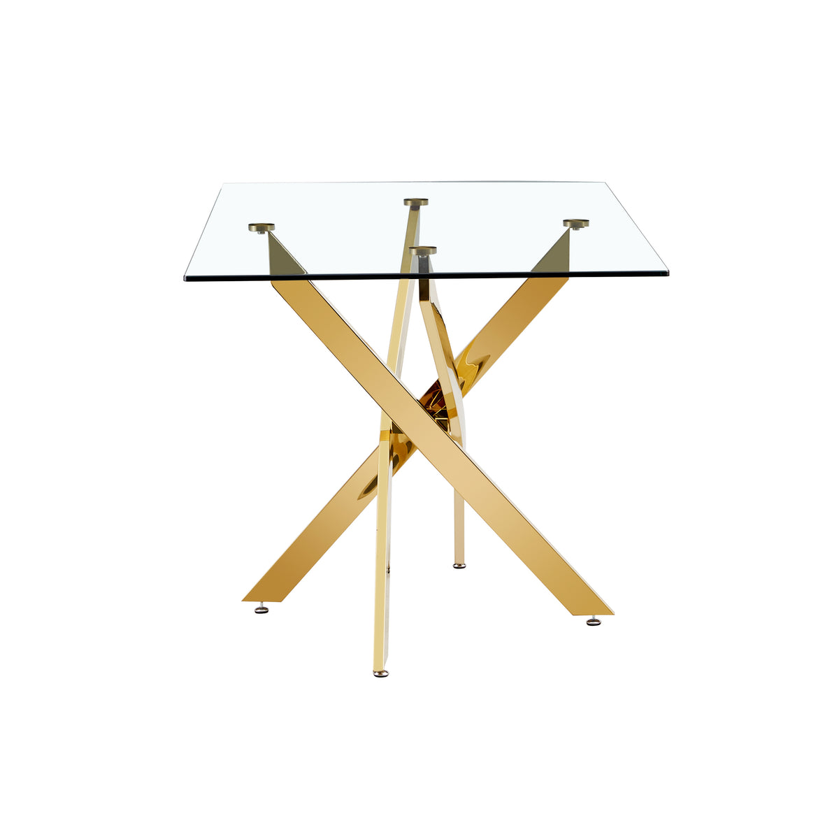 Clear Glass Table Gold