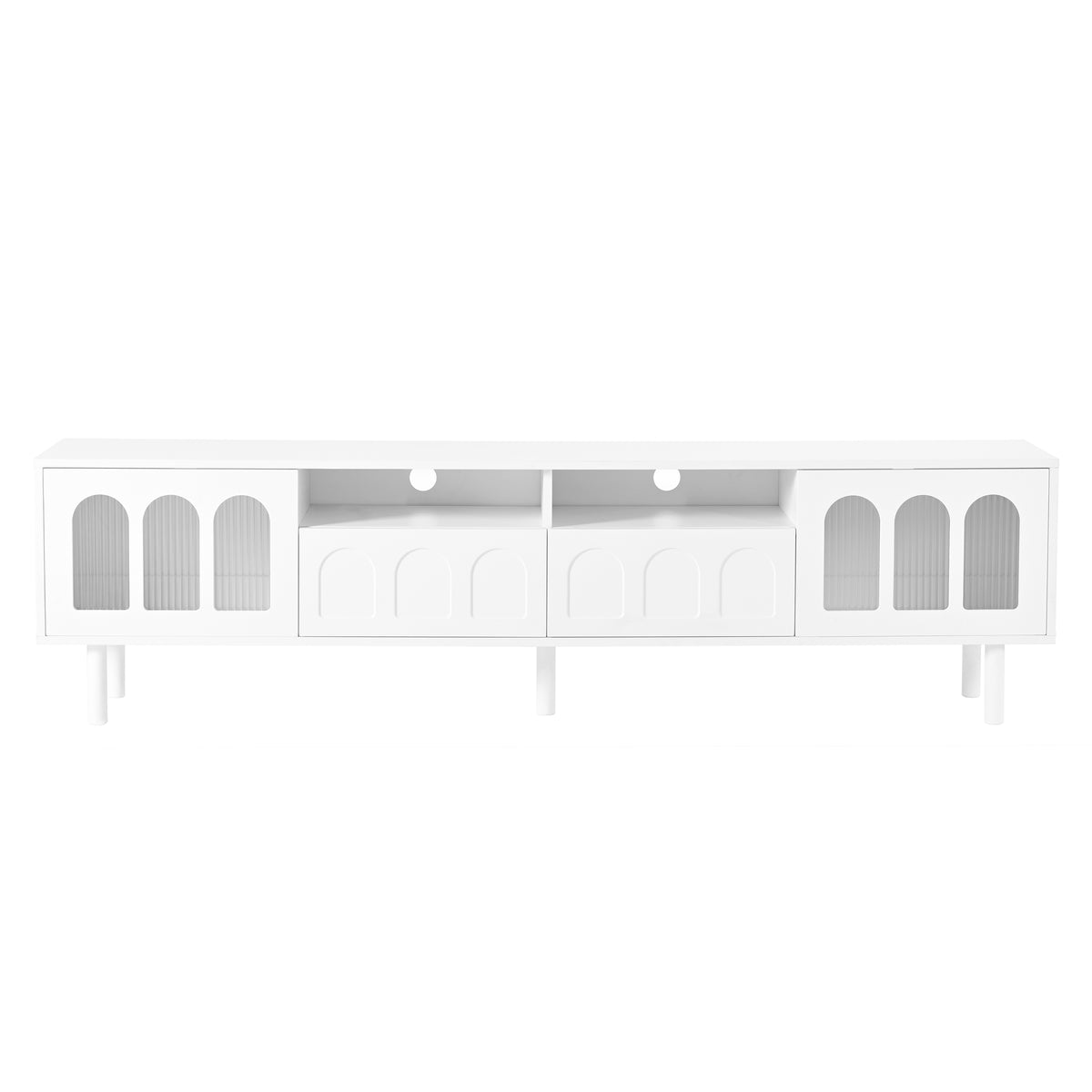Cream Gloss LED TV Stand – 80”