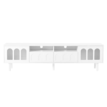 Cream Gloss LED TV Stand – 80”
