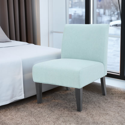Modern Accent Chair Gray Fabric White