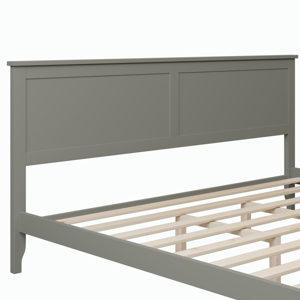 Gray Platform Bed King