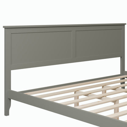 Gray Platform Bed King