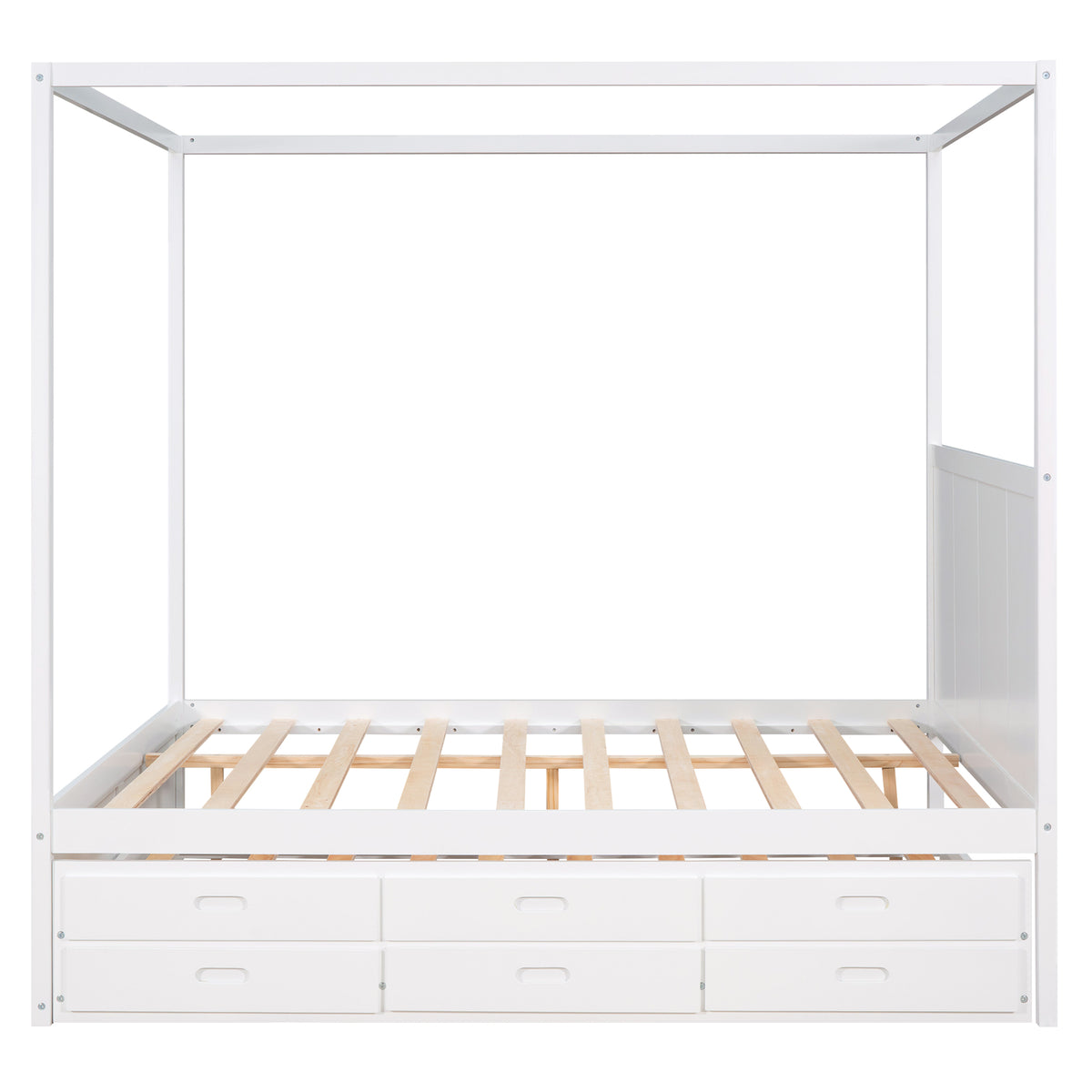 Queen Canopy Bed White