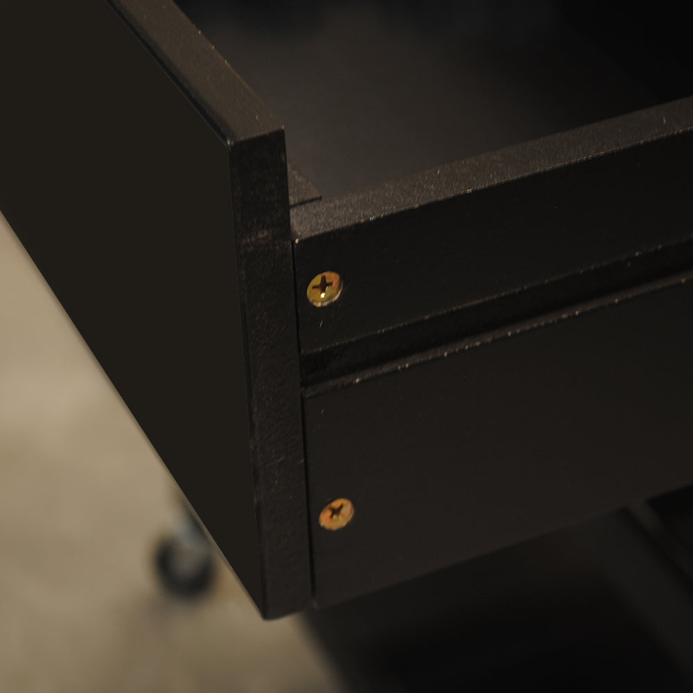 Mobile Kitchen Island with Rubber Wood Top