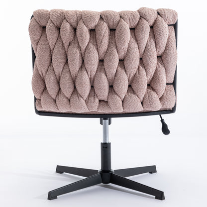 Armless Office Chair – Blush Pink