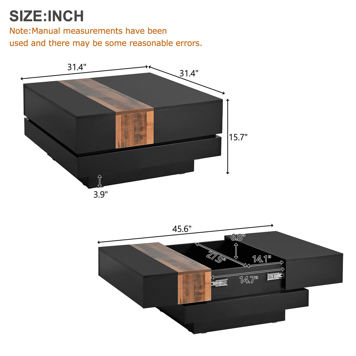 On-Trans Gloss Coffee Table with LED Base
