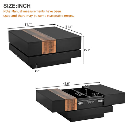 On-Trans Gloss Coffee Table with LED Base